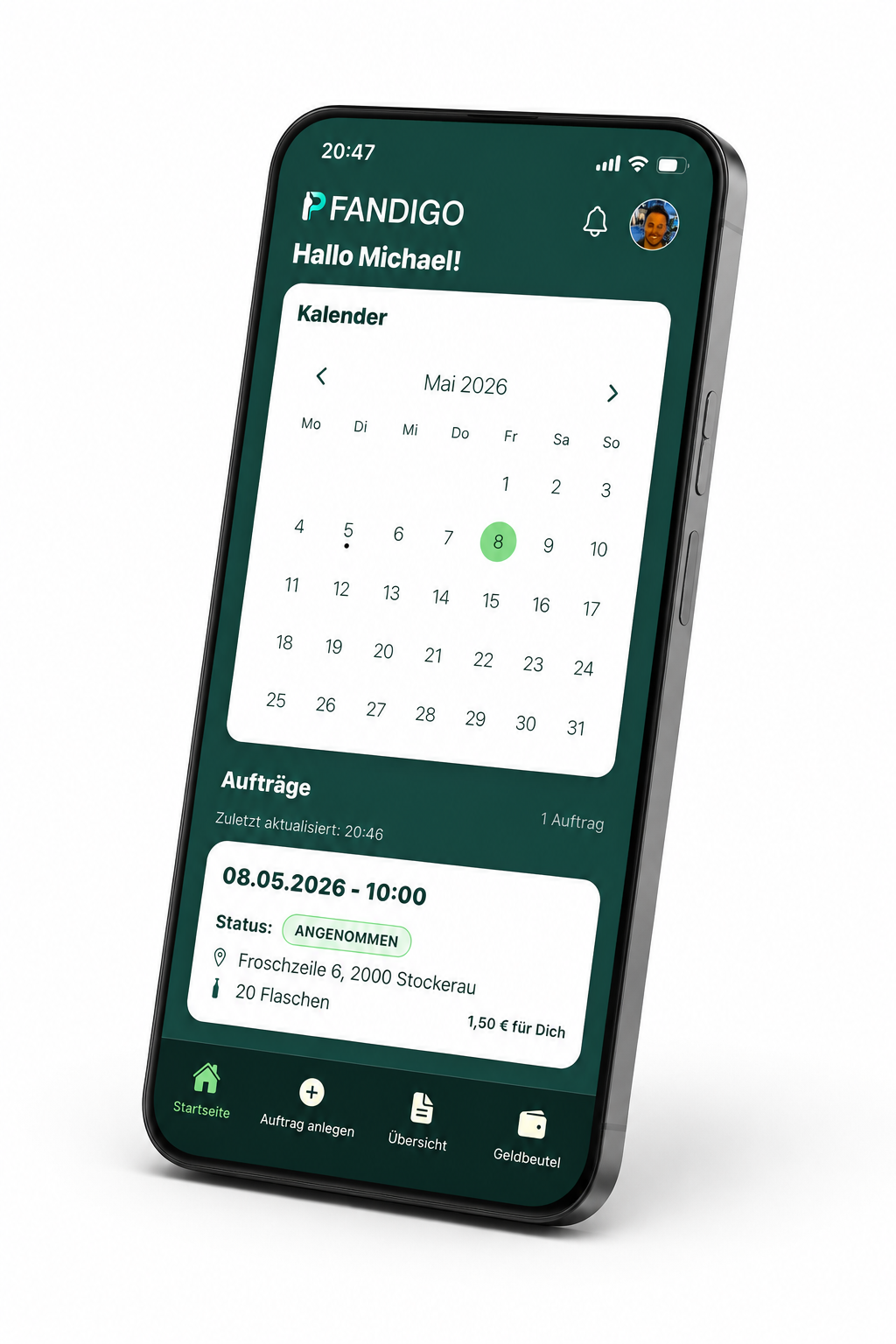 PFANDIGO App Mockup